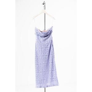 Burberry Lilac Lace Tube Midi Dress